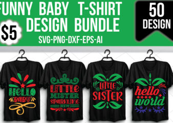 Funny Baby T-shirt Design Bundle