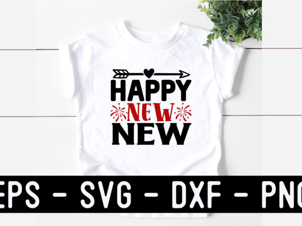 New year svg t shirt design template