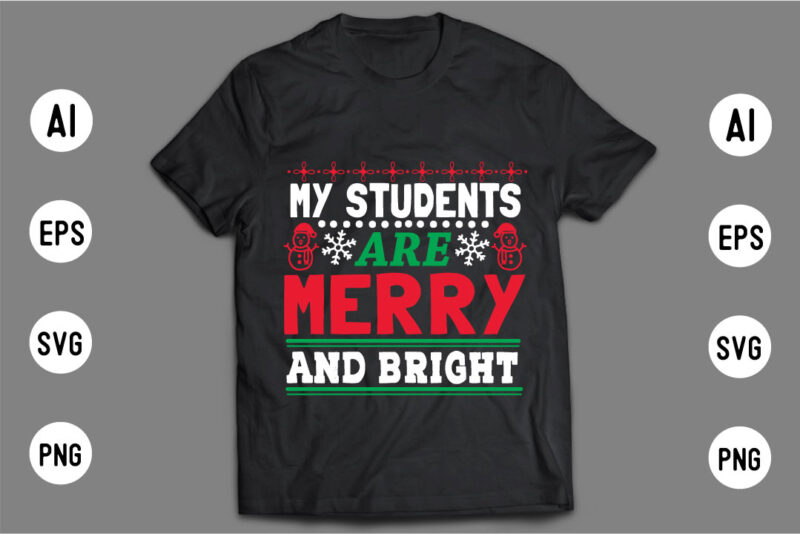 Christmas T shirt Design Template