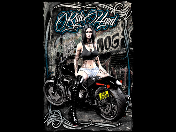 Ride hard t shirt design online