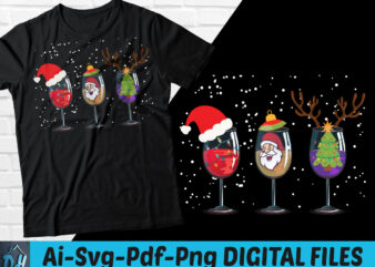 Funny Christmas t-shirt design, Santa in glass tshirt, Wine Glasses Santa shirt, Wine Glasses Santa SVG, Christmas Party Shirt, Funny Santa in glass tshirt, Santa in glass sweatshirts & hoodies