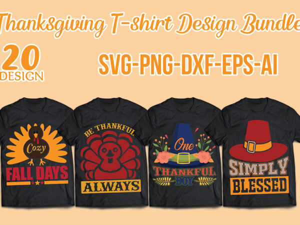 Thanksgiving t-shirt design bundle.