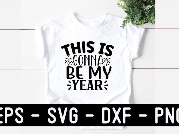 New year svg t shirt design template