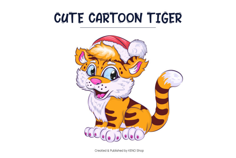 Tiger Cartoon Vector Art.