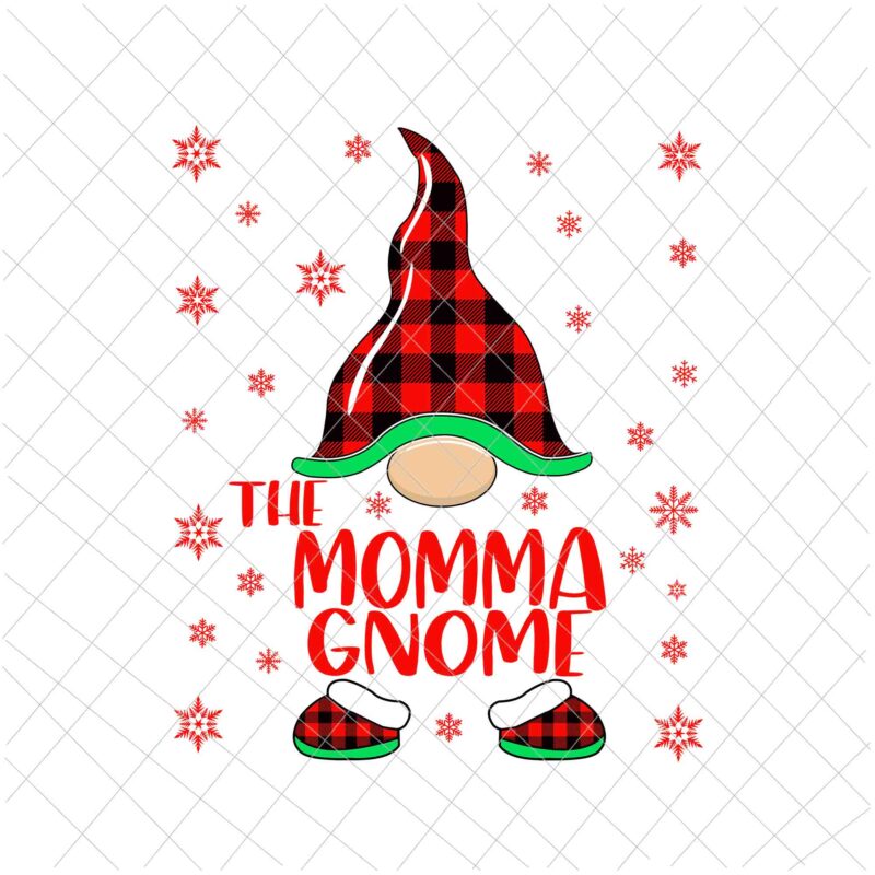 The Momma Gnome Svg, Gnome Buffalo Plaid Christmas Svg, Christmas Gnomies Svg, Christmas Gnome Svg