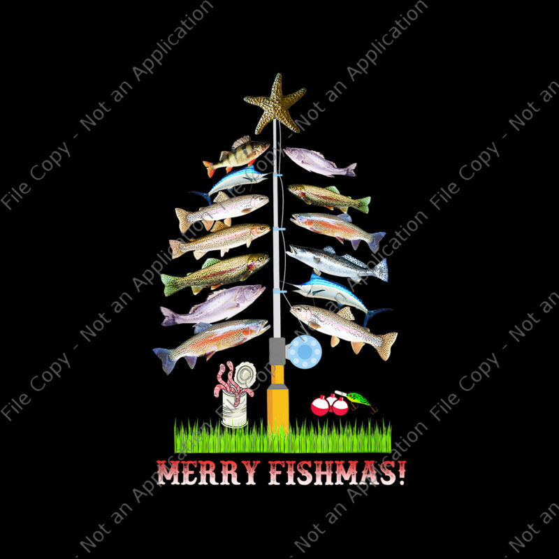 Merry Fishmas Christmas Tree Png, Merry Fishmas Png, Tree Christmas Png, Christmas Png