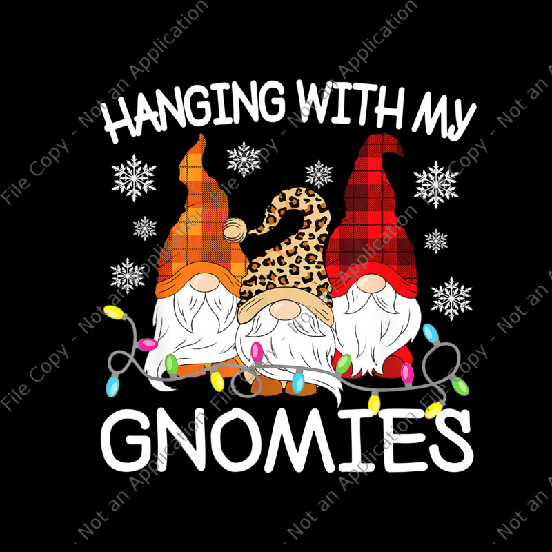 Hanging With Gnomies Png, Gnome Christmas Xmas Buffalo Plaid Red Png, Gnome Christmas Png, Gnome Png, Christmas Png