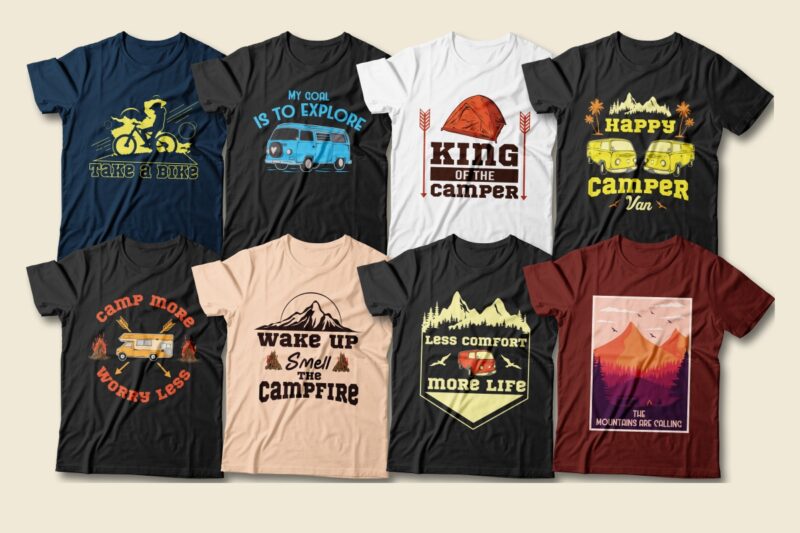 Van life campervan t-shirt designs bundle, Van life quotes, Campervan ...