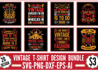 Vintage T-shirt Design Bundle
