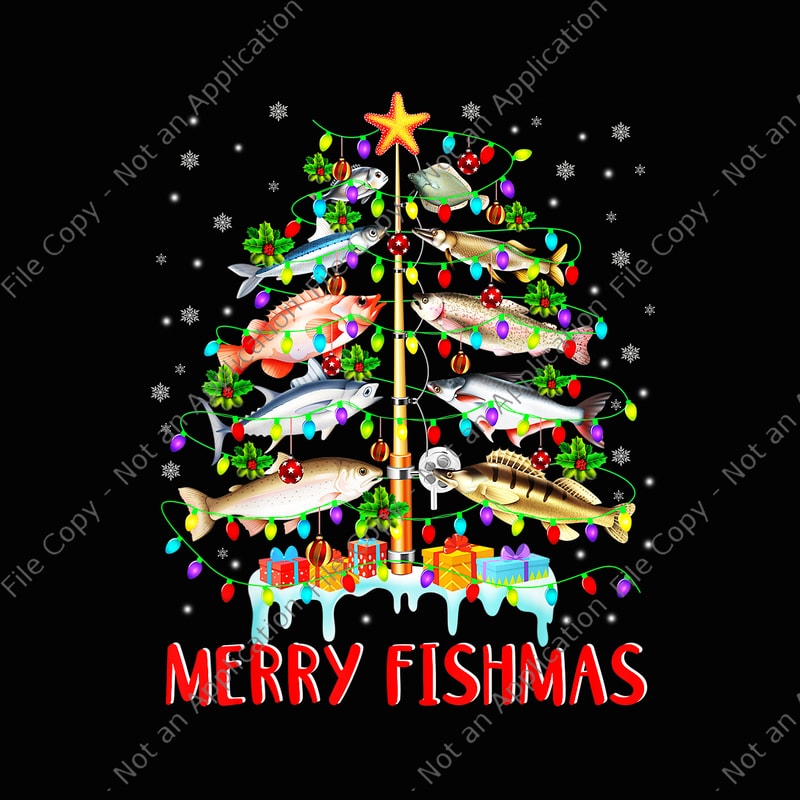 Merry Fishmas Christmas Tree Png, Merry Fishmas Png, Tree Christmas Png