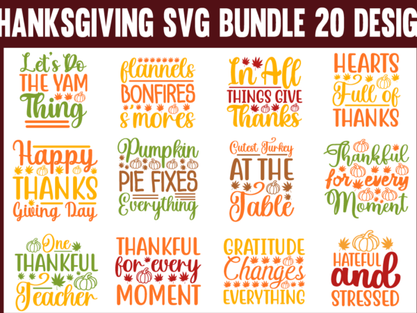 Thanksgiving svg bundle t shirt designs