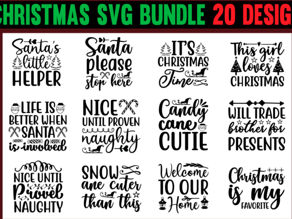 Christmas svg bundle christmas svg t shirt design template