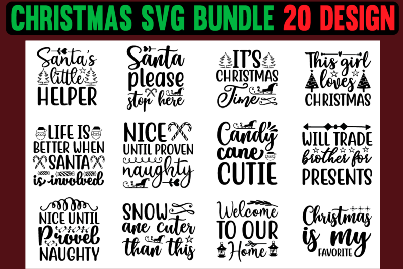 Christmas svg bundle Christmas svg t shirt design template