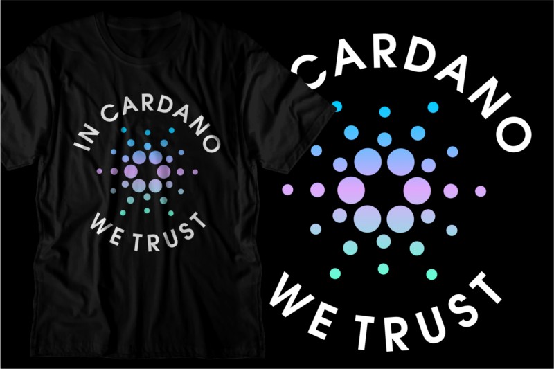 crypto cardano t shirt design svg graphic vector, ada cryptocurrency logo