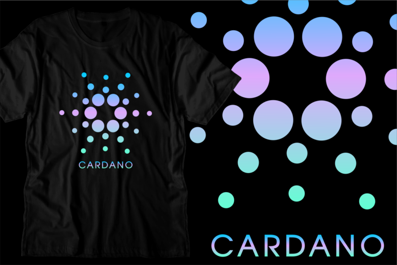 crypto cardano t shirt design bundle svg,crypto cardano t shirt design svg graphic vector, ada cryptocurrency logo