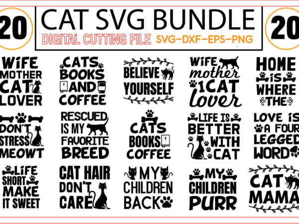 Cat svg bundle t shirt illustration