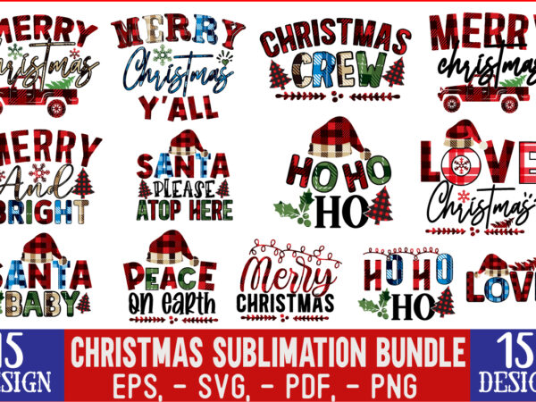 Christmas sublimation t shirt design bundle