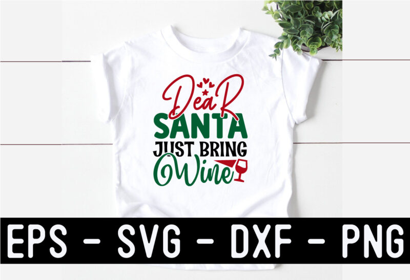 Christmas Wine SVG T shirt Design Bundle