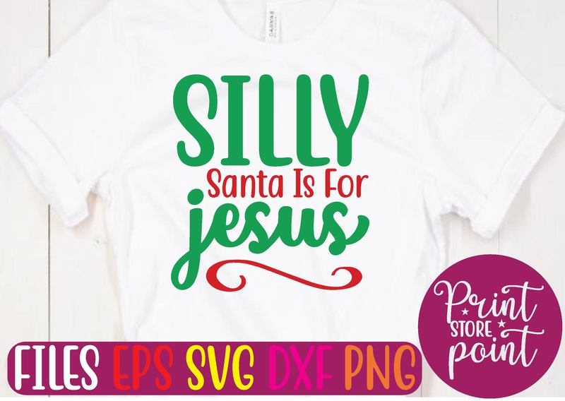 silly Santa Is For jesus t shirt vector illustration - Buy t-shirt designs