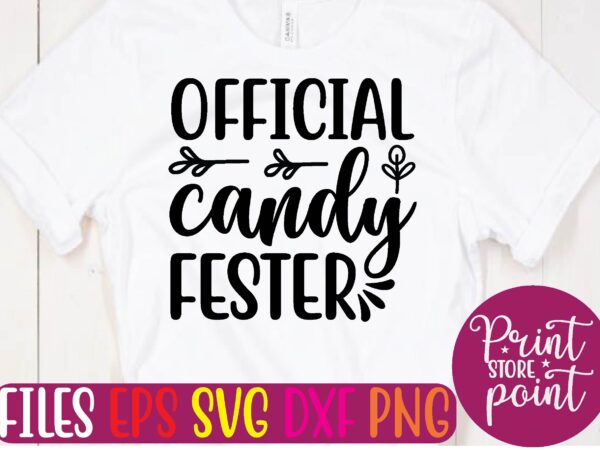 Official candy fester t shirt vector illustration