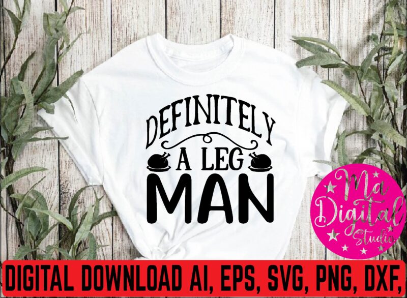 definiteky a leg man t shirt vector illustration