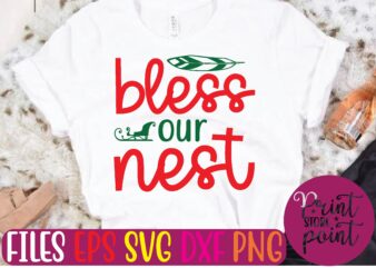 bless our nest t shirt design template