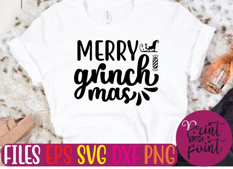 Merry grinch mas t shirt vector illustration