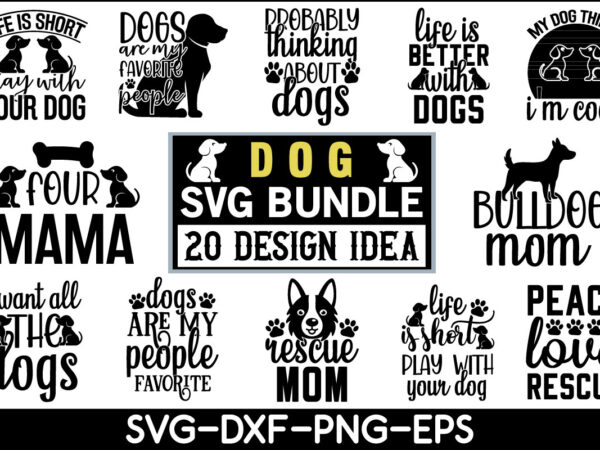 Dog svg bundle t shirt vector illustration