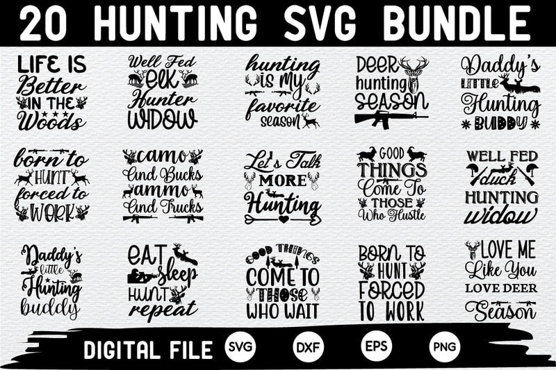 Hunting Svg Bundle for sale! - Buy t-shirt designs