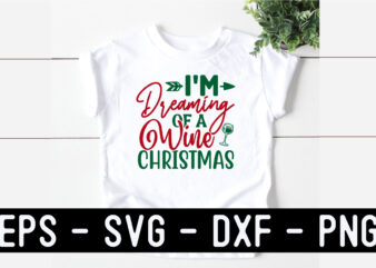 Christmas Wine SVG T shirt Design Template