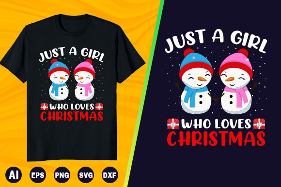 Christmas t-shirt – just a girl who loves christmas