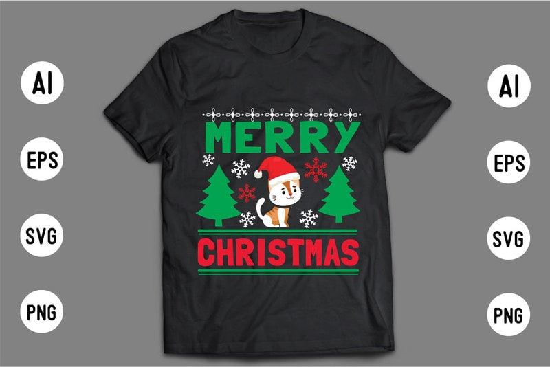 Christmas T shirt Design Template - Buy t-shirt designs