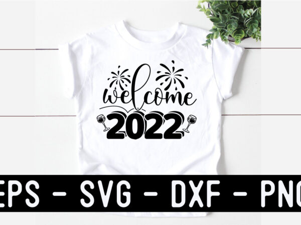 New year svg t shirt design template