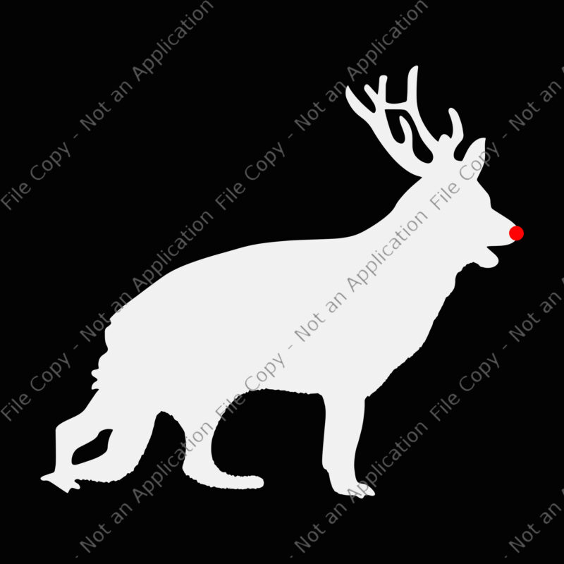 German Shepherd Dog Christmas Reindeer Antlers Xmas Svg, German Shepherd Dog Christmas Svg, Dog Christmas Svg, Christmas Svg, Dog Xmas Svg