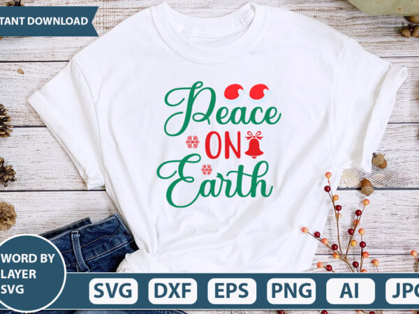 Peace on earth svg vector for t-shirt