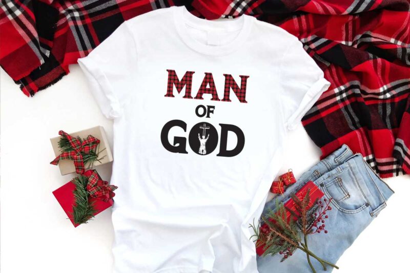 Dad Gifts, Man Of God Red Buffalo Plaid Font Diy Crafts Svg Files For Cricut, Silhouette Sublimation Files