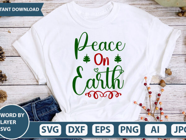 Peace on earth svg vector for t-shirt