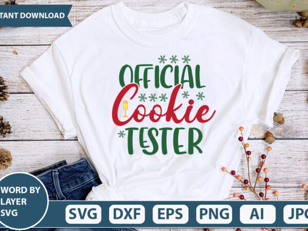 Official cookie tester svg vector for t-shirt