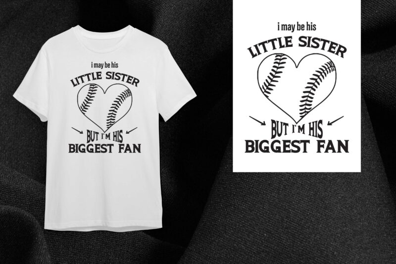 Baseball Gift, Little Sister Biggest Fan Silhouette SVG Diy Crafts Svg Files For Cricut, Silhouette Sublimation Files