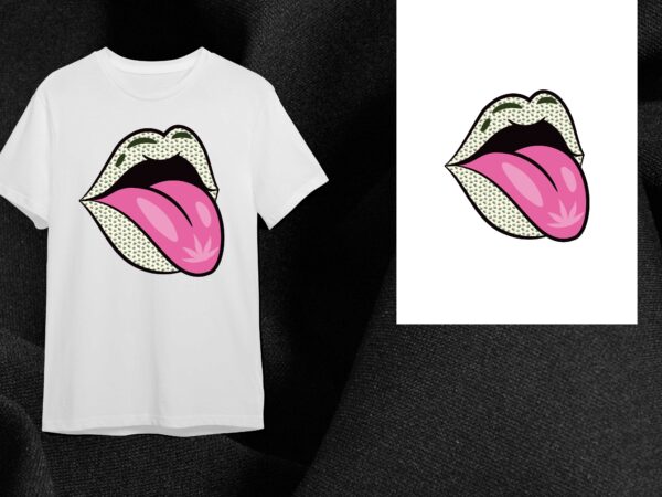 Cannabis weed sexy lips gift diy crafts svg files for cricut, silhouette sublimation files t shirt vector file