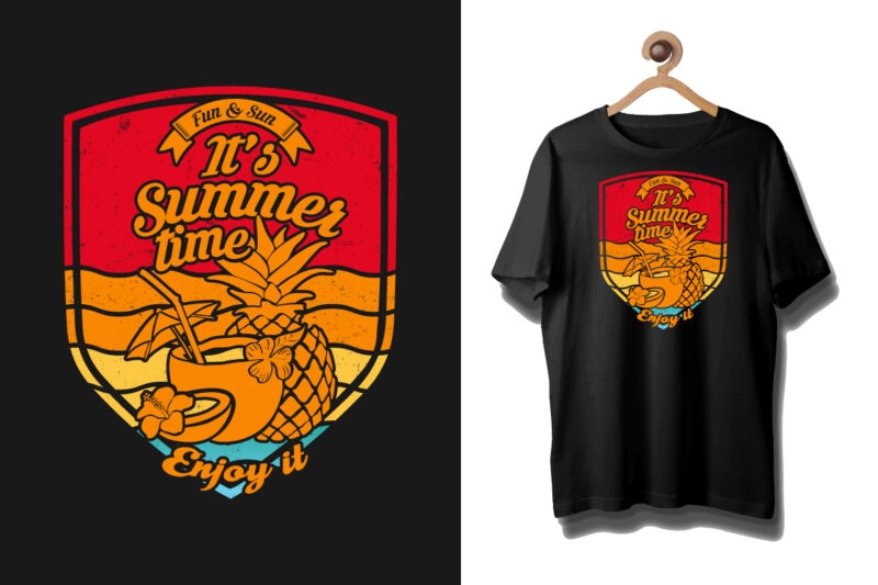 Summer vacation t shirt design bundle, Retro t shirt, Retro vintage t shirt, Retro typography t shirt, Vintage summer t shirt bundle,