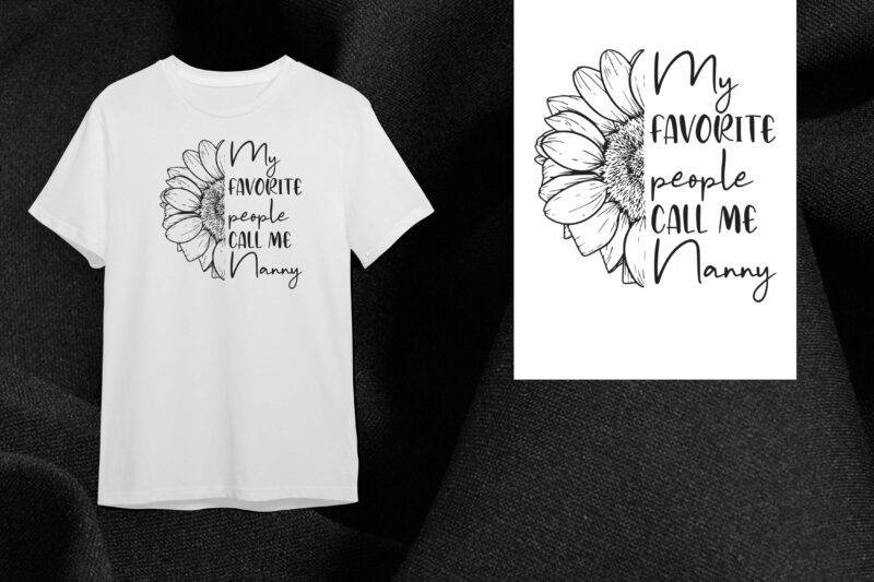 Nanny SVG design - Flower SVG file for Cricut - Nanny shirt SVG