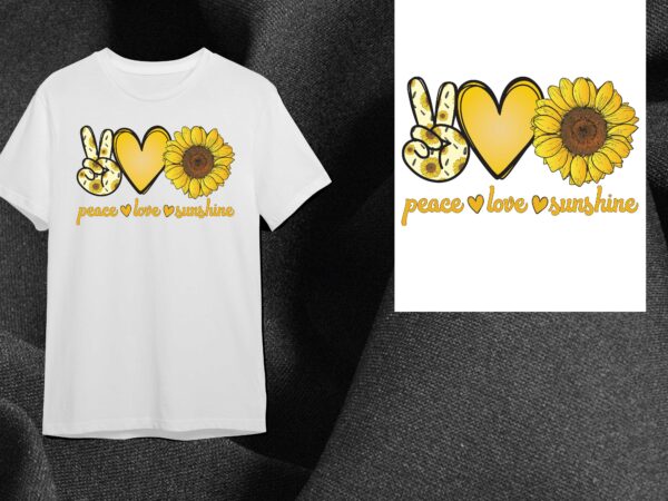 Peace love sunshine gift diy crafts svg files for cricut, silhouette sublimation files t shirt illustration