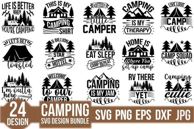 Camping Svg Design Bundle - Buy t-shirt designs