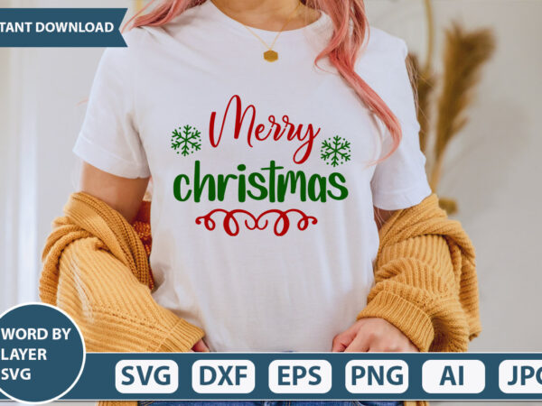 Merry christmas svg vector for t-shirt