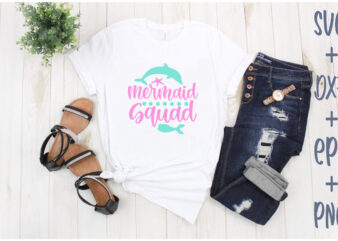 mermaid squad t shirt designs for sale