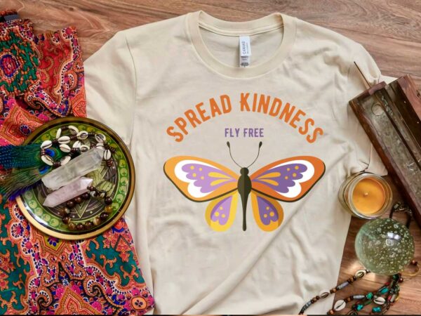 Hippie gift idea, spread kindness fly free diy crafts svg files for cricut, silhouette sublimation files graphic t shirt