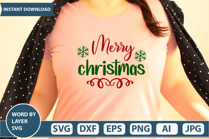 Merry Christmas SVG Vector for t-shirt