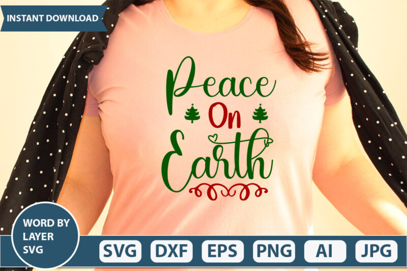 Peace On Earth SVG Vector for t-shirt