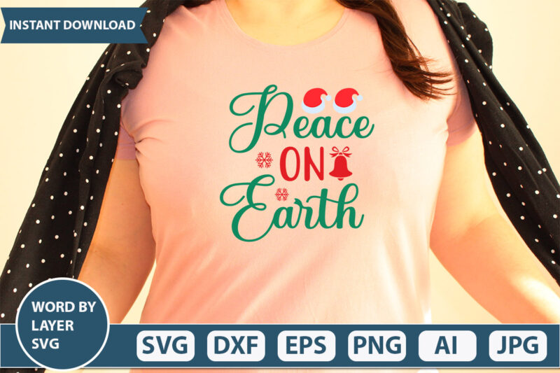 peace on earth SVG Vector for t-shirt